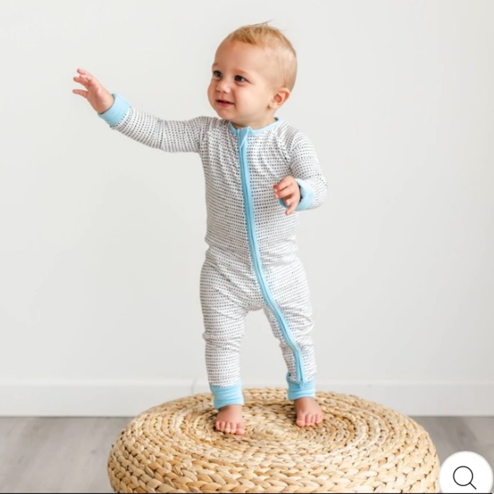 Little Sleepies Blue Polka Dots Zippy